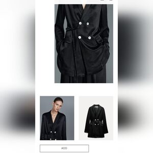 NWT Zara Satin wrap blazer